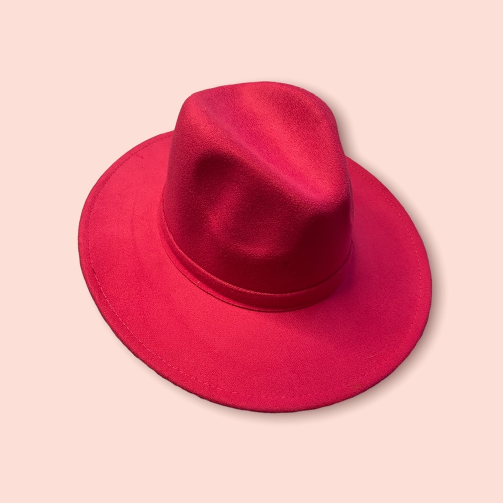 Pink fedora hat